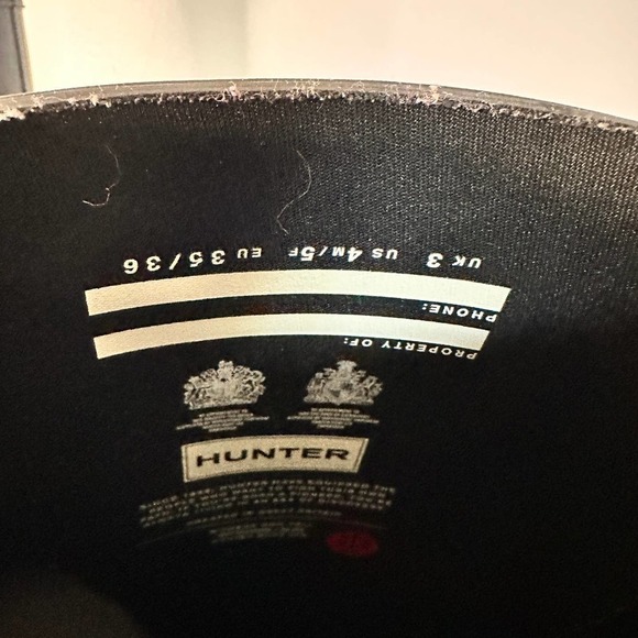 Hunter Black Rain Boots Size 5 F 4M - Picture 8 of 8